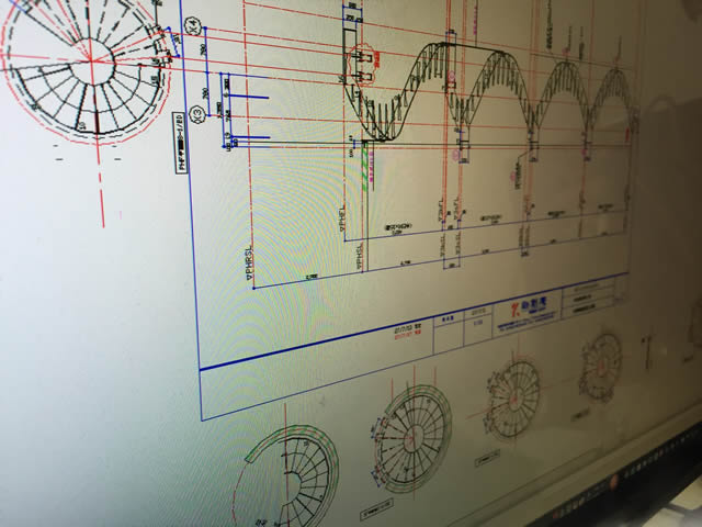 らせん階段の図面